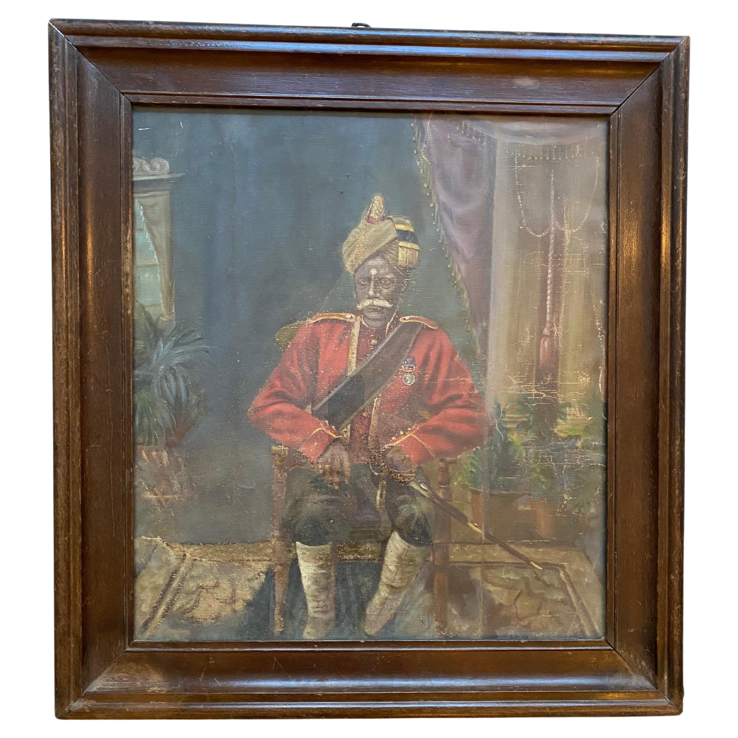 Portrait of a Maharaja from end of 19th century  For Sale