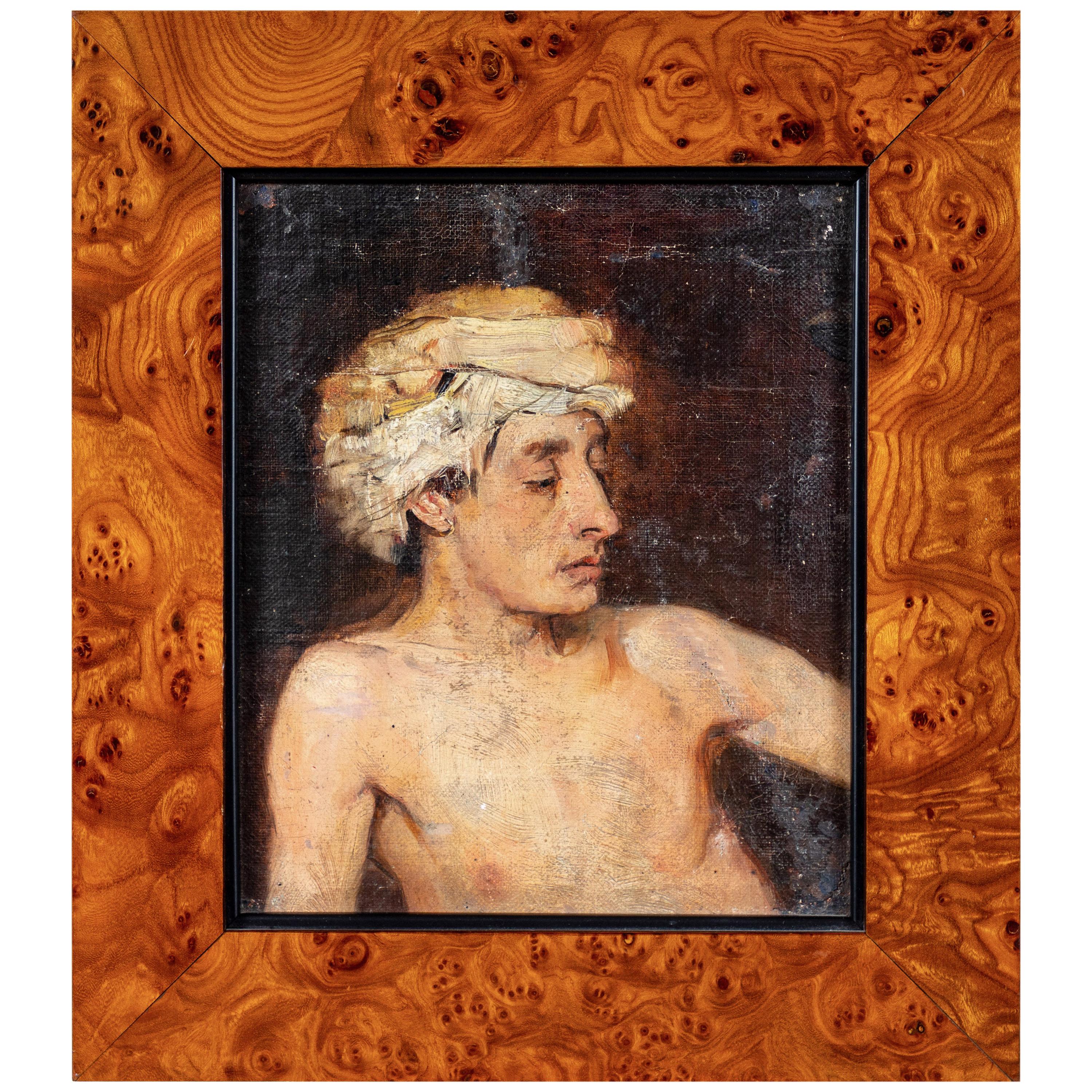Portrait of a Man in a Turban For Sale