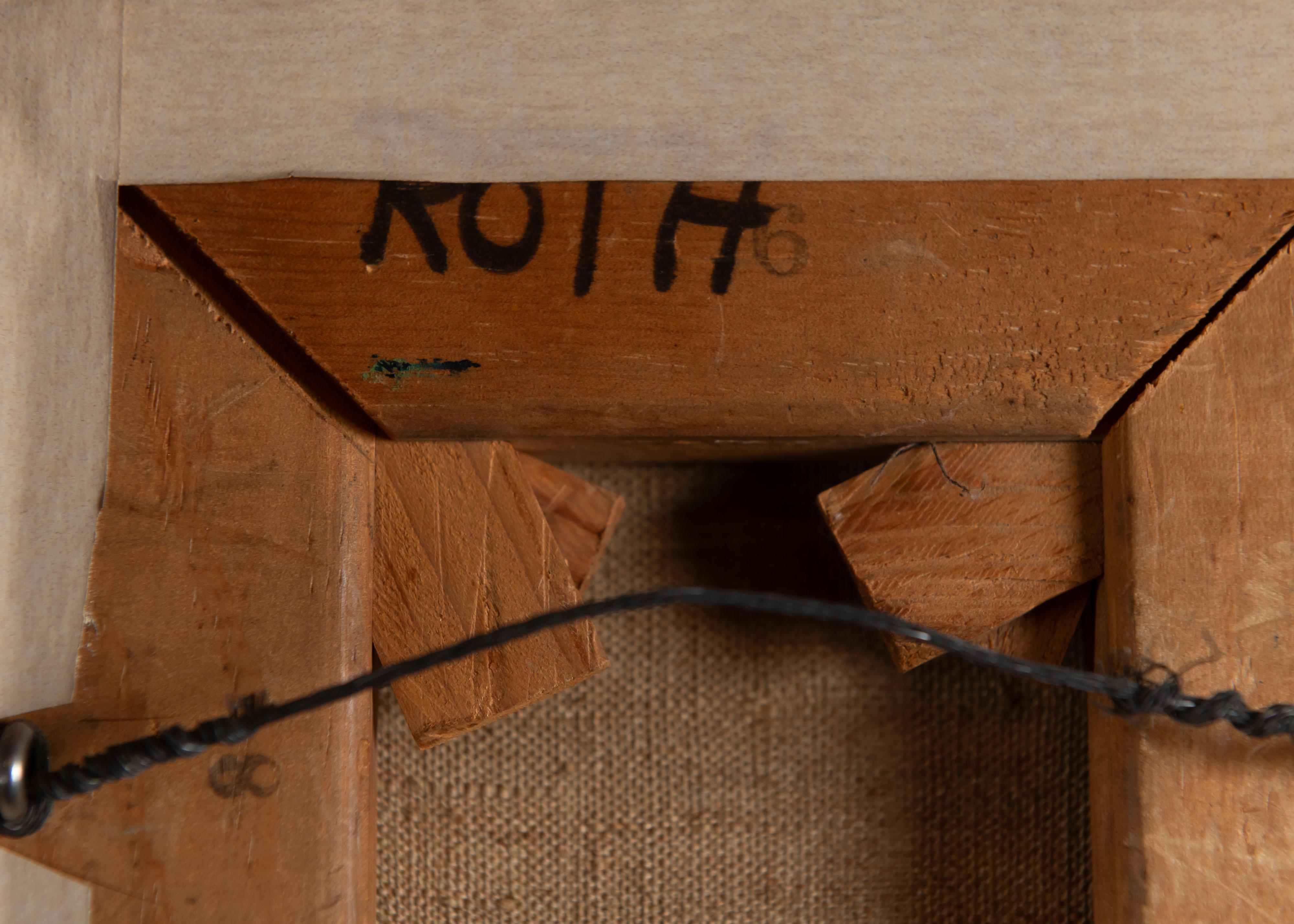 Dieses kleine, ausdrucksstarke Porträt zeigt mit kühnen, schattenhaften Pinselstrichen das Gesicht eines Mannes im Profil. Die stimmungsvolle Farbpalette - tiefe Rottöne, Ocker und dunkle Blautöne - regt zur Selbstreflexion an. Die kompakte