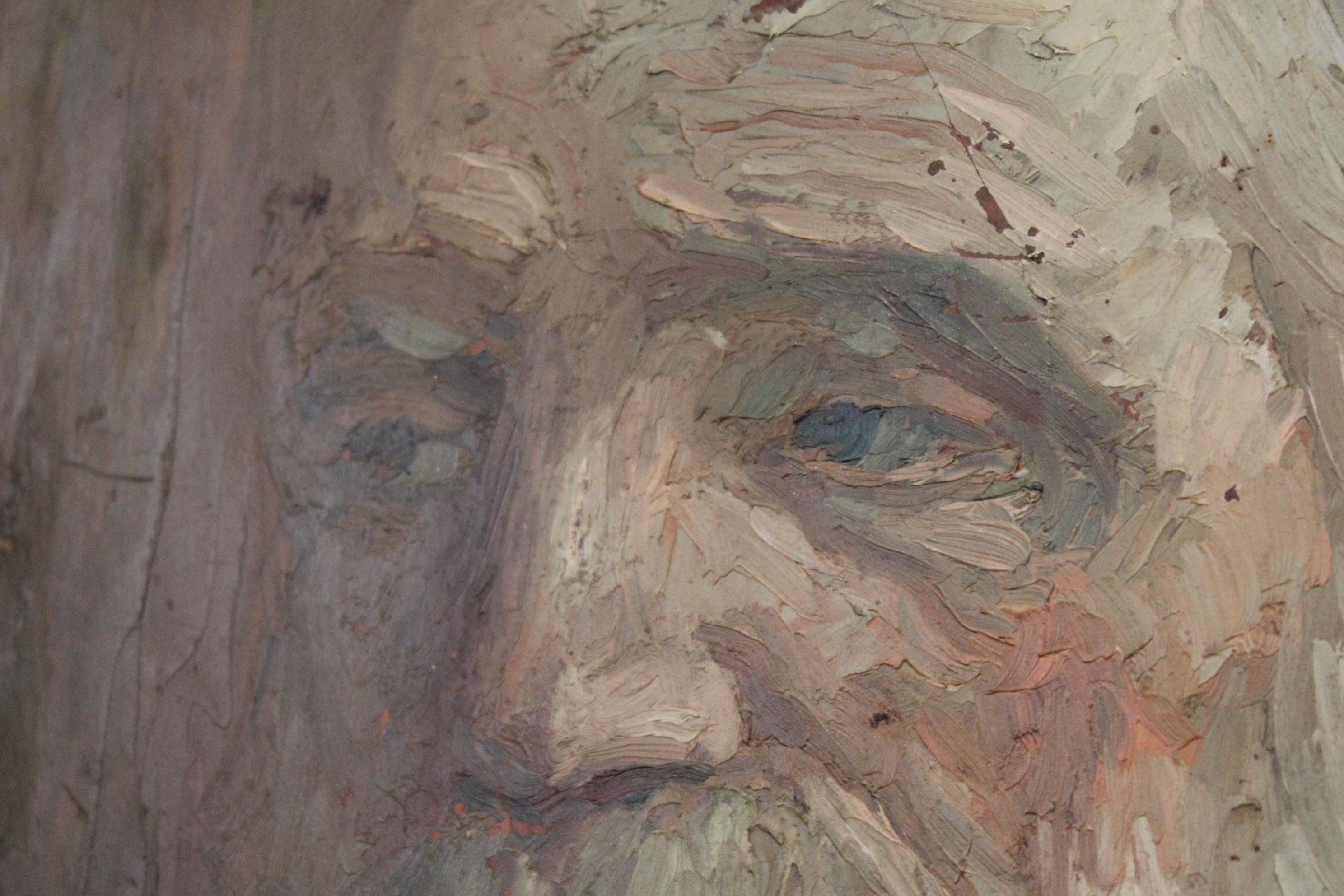 Portrait of a Man Signed Albert Weinbaum, Oil on Panel In Fair Condition For Sale In Paris, FR