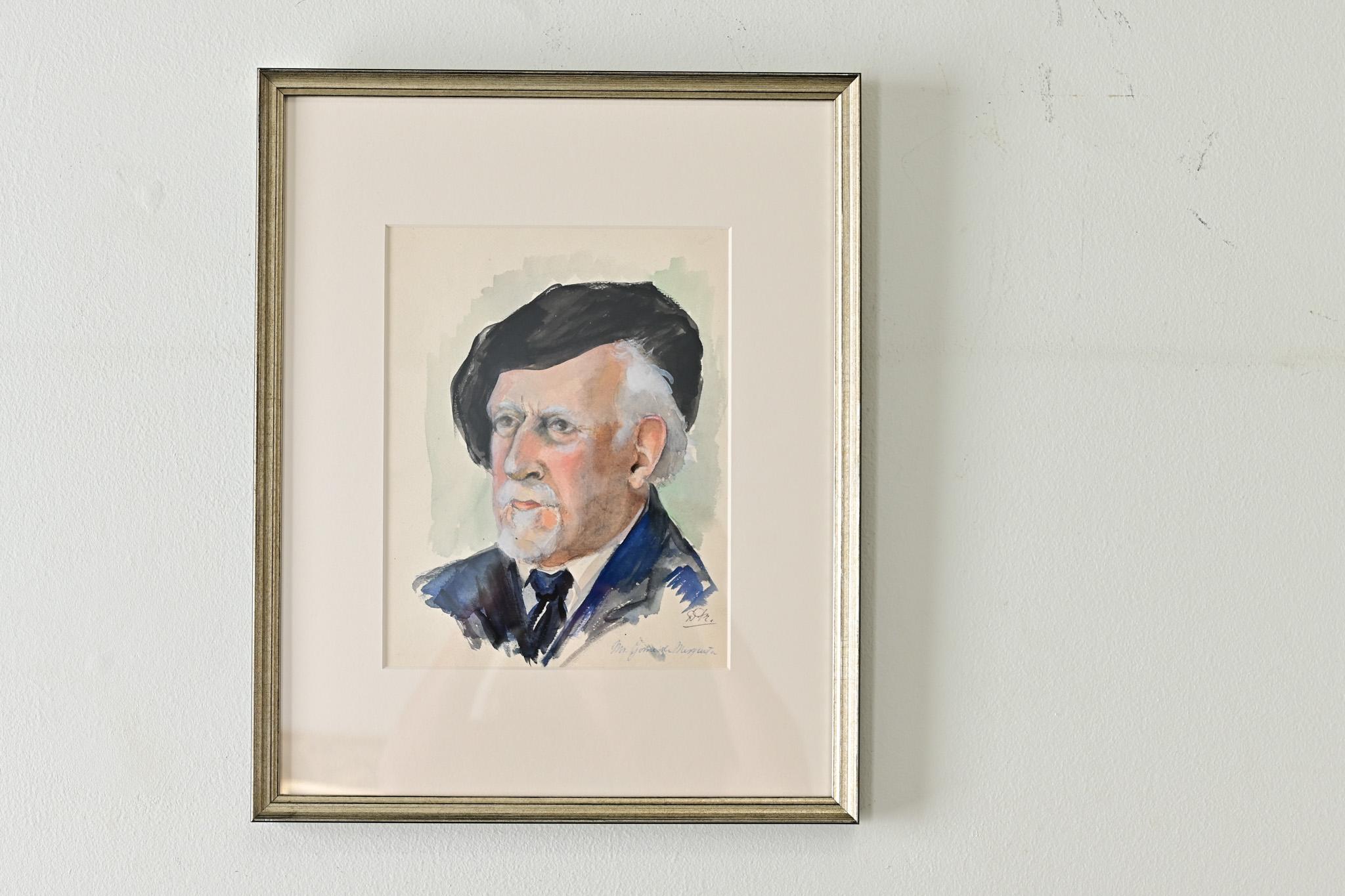 Retrato de hombre, acuarela Otro en venta
