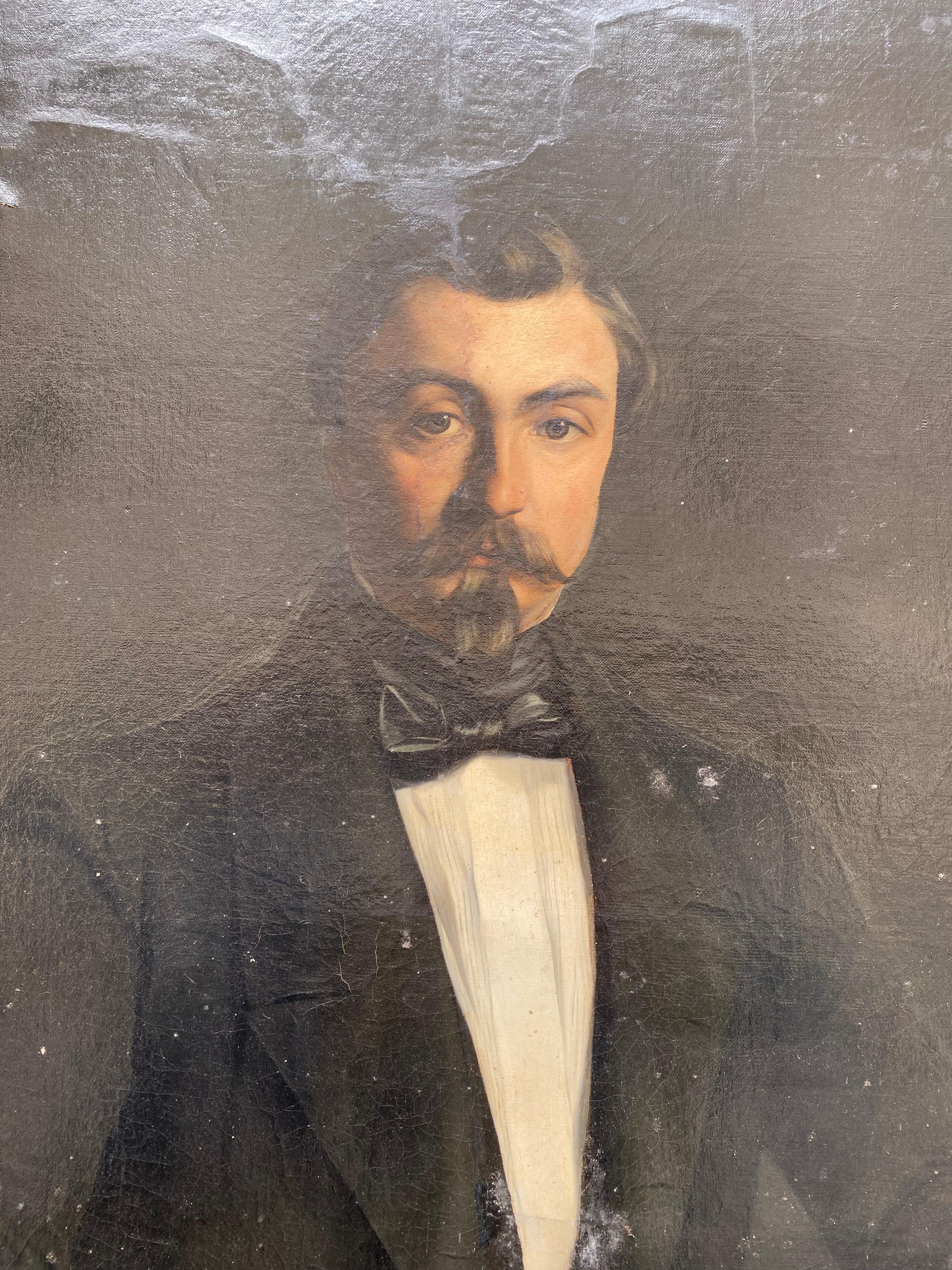 Porträt eines Mannes aus dem XIX. Jahrhundert (Geölt)