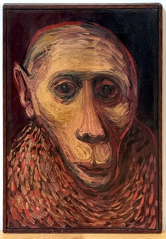 Portrait of a Monkey 'Ruby', Painted & Inscribed by John Sutton, Dec 1st 1955