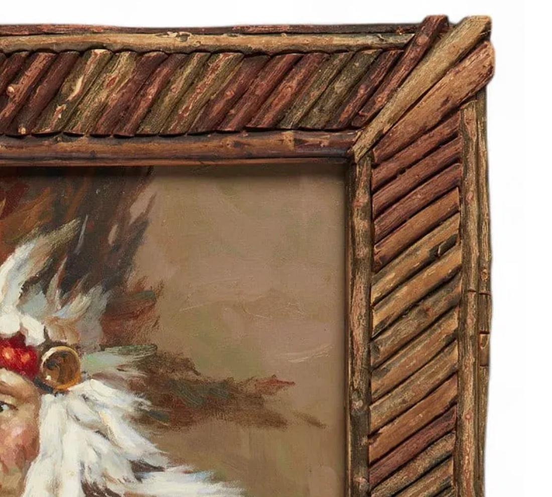 North American Portrait of a Native American Figure in Ceremonial Dres For Sale