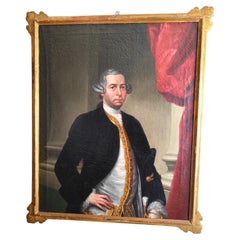 Antique Portrait of a Nobleman, 18th Century