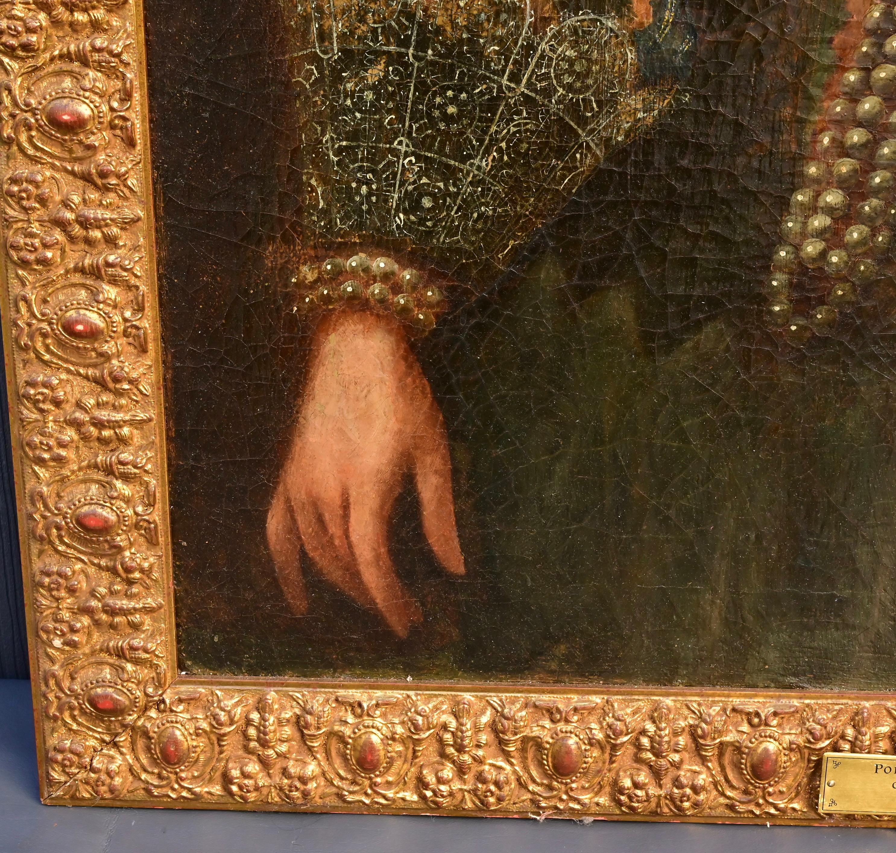 Porträt einer Adeligen des habsburgischen Hofes - Öl auf Leinwand von Otto van Veen (18. Jahrhundert und früher) im Angebot