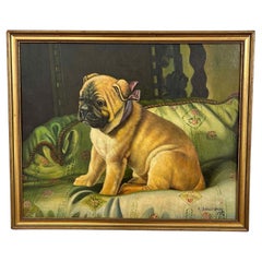Portrait of a Pampered Pug by Robert Dumont-Smith D. 1957