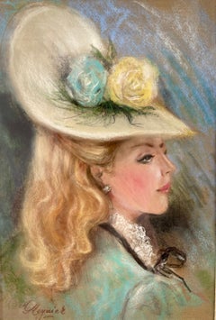 Portrait of a Parisian Woman by Meynier Pastel
