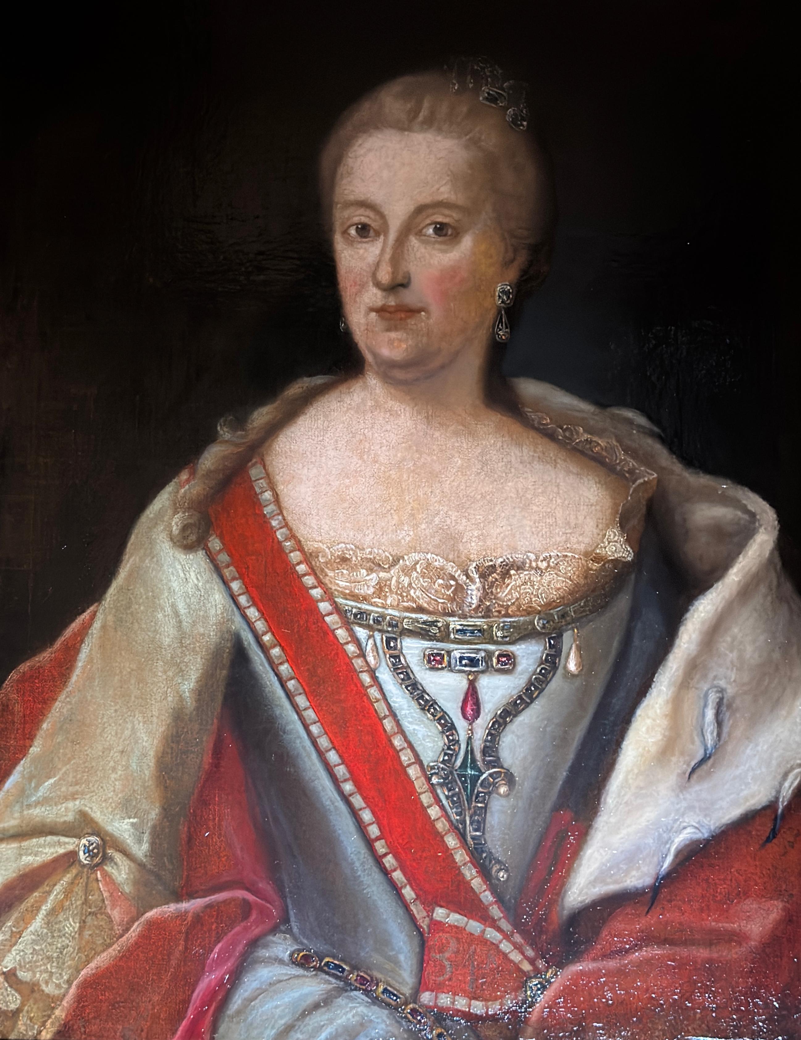 Portrait of a Polish Princess, 18th Century (Barock) im Angebot