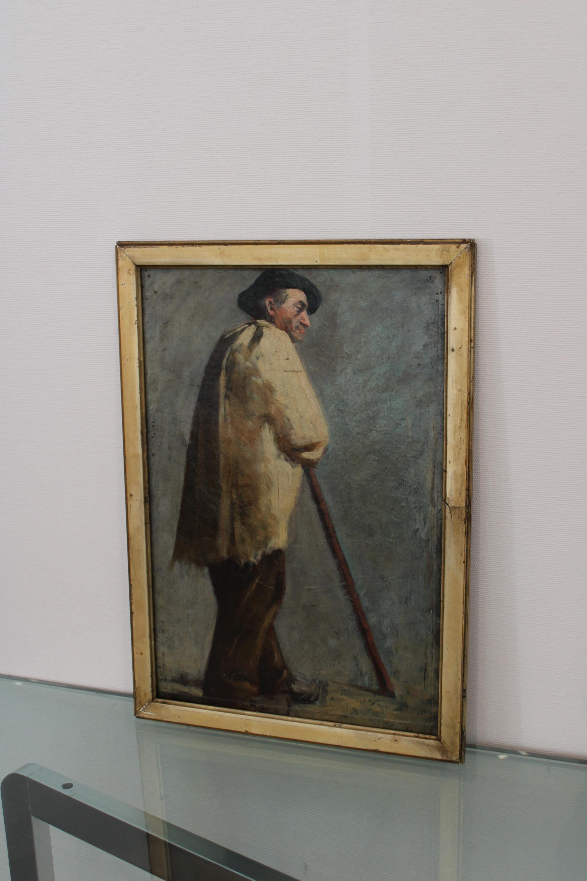 French Portrait of a Provençal Man by August Suc, France 19th-20th Century For Sale