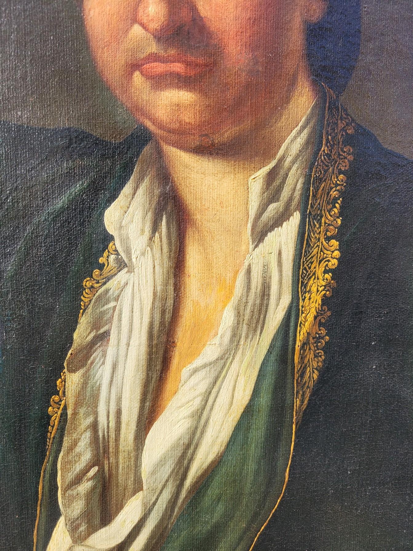 Portrait Of A Scholar, Oil On Framed Canvas, 18th Century 2