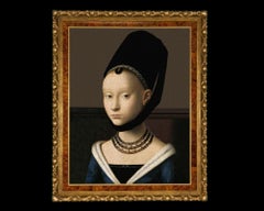 Portrait of a Woman, after Oil Painting by Renaissance Artist Petrus Christus