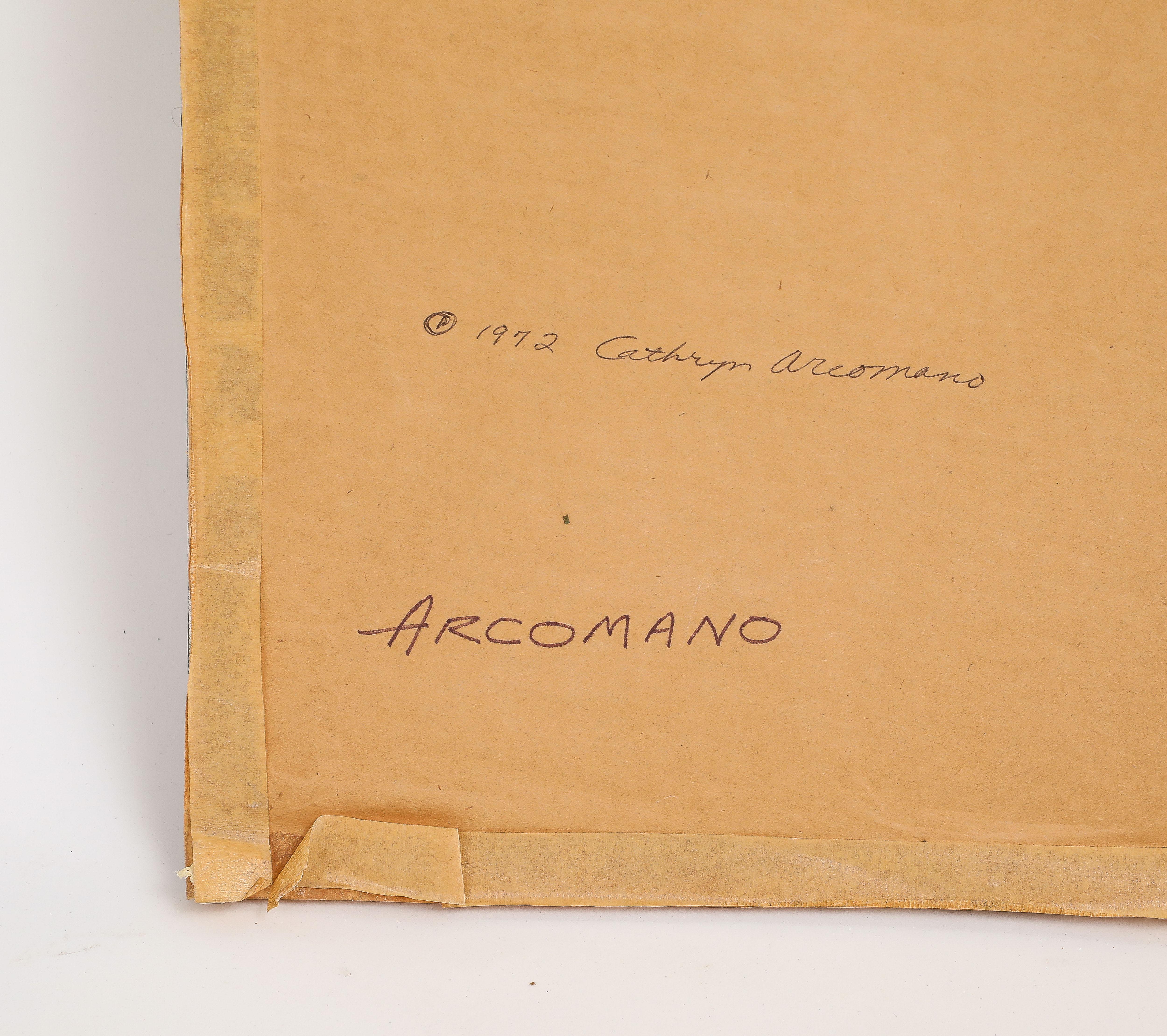 Porträt einer Frau von Cathryn Arcomano (1923-2012), Öl auf Leinwand, signiert 1972 im Angebot 6