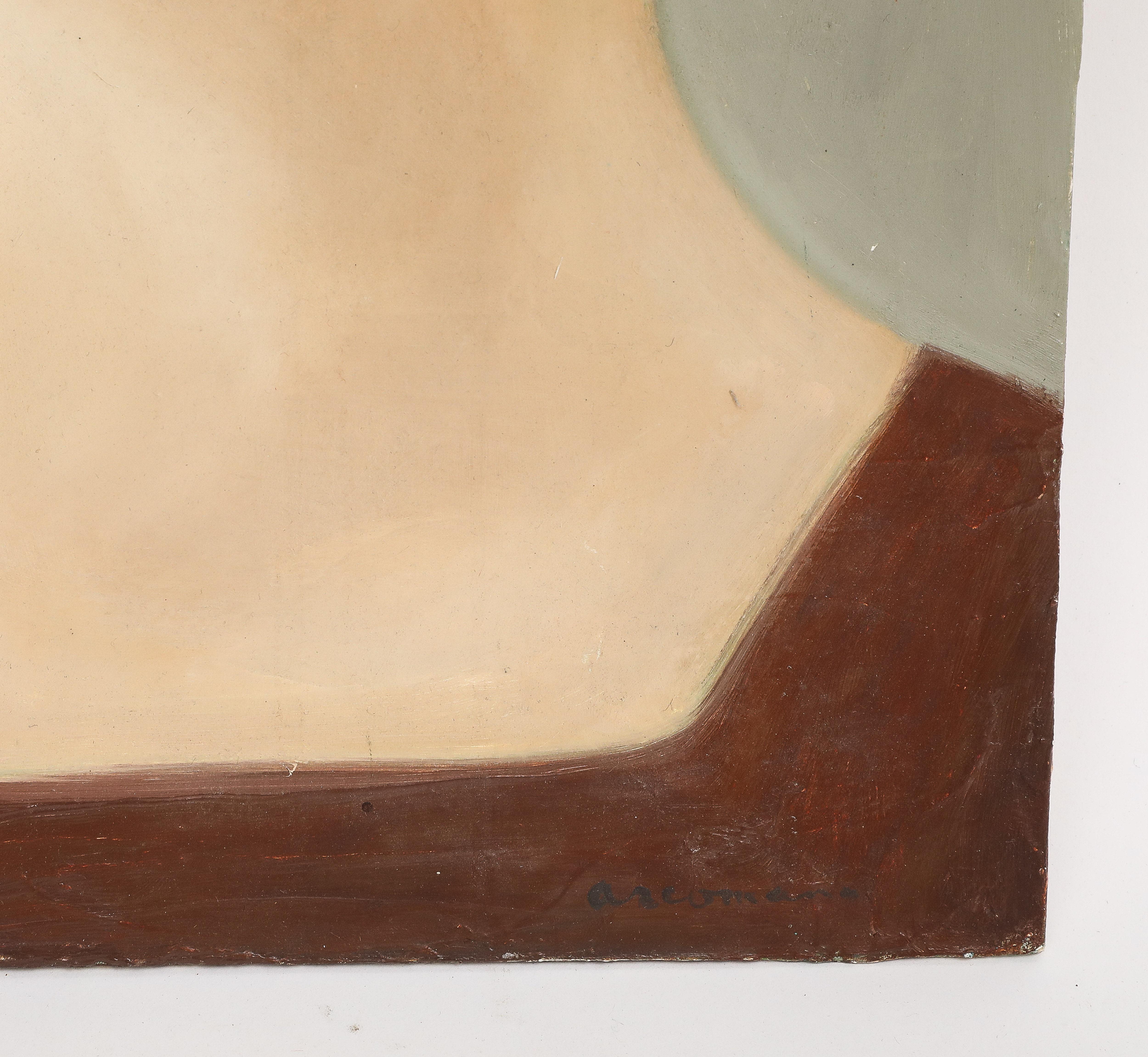 Portrait d'une femme par Cathryn Arcomano (1923-2012), huile sur toile, signée en 1972 en vente 2