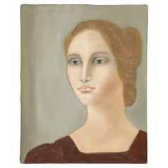 Vintage Portrait of a Woman by Cathryn Arcomano (1923-2012), oil on canvas, signed 1972