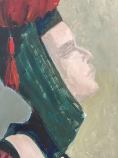 Portrait of a Woman from the Medieval Age by Olga Prell, Abstract Painting