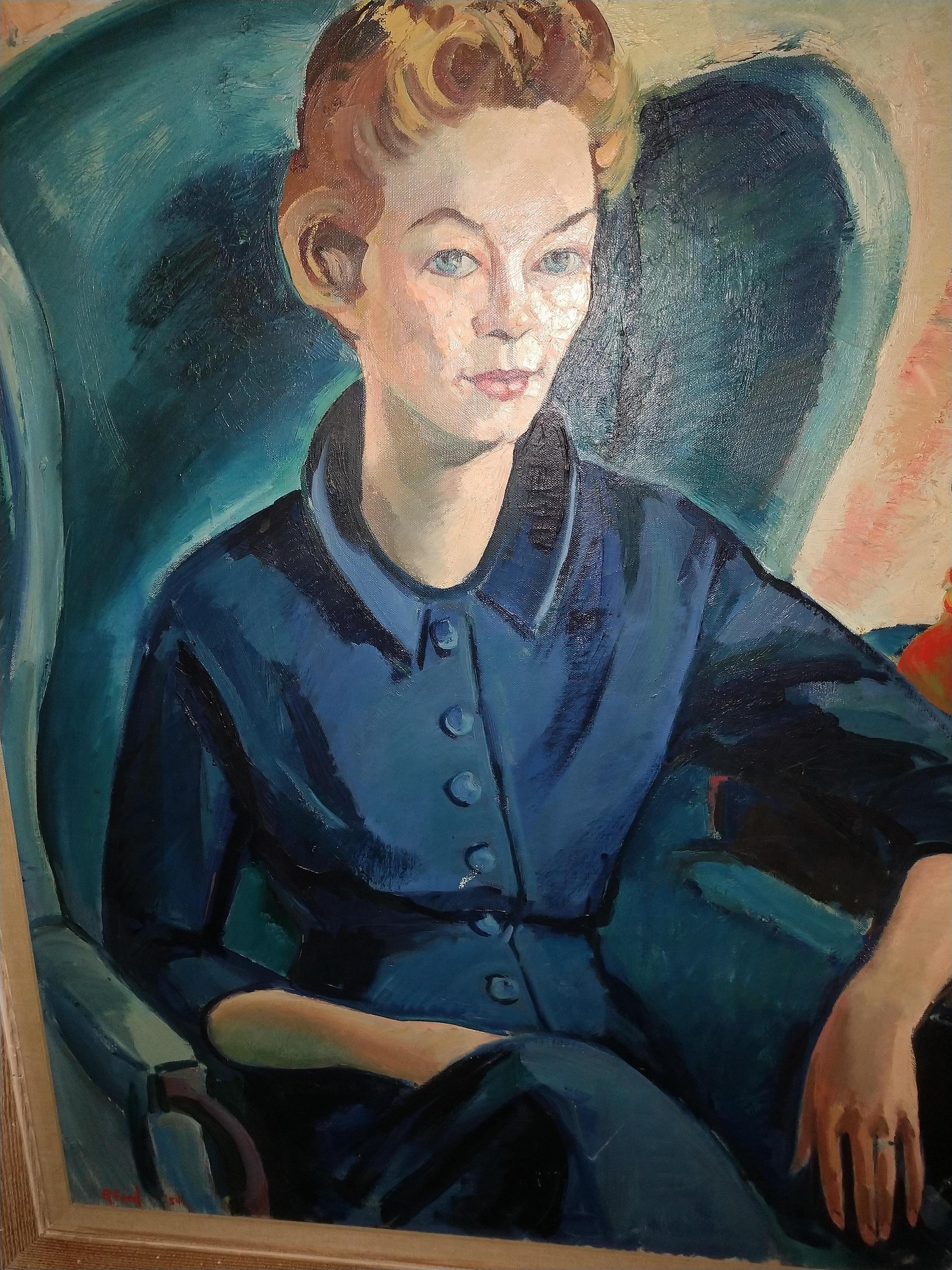 American Portrait of a Woman in Blue by Ruth Van Sickle Ford