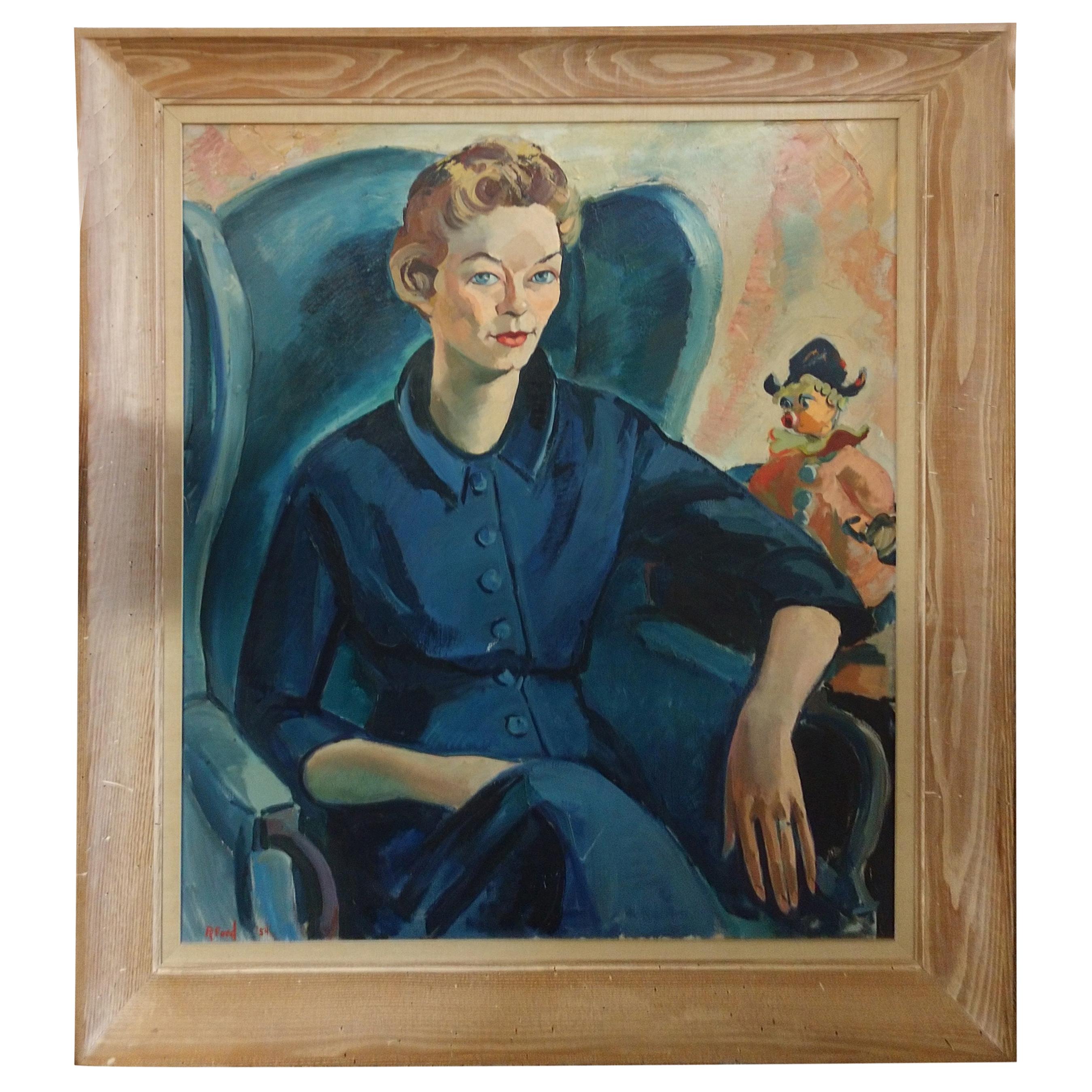 Portrait of a Woman in Blue by Ruth Van Sickle Ford