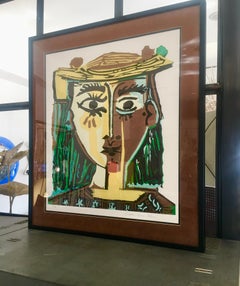 Portrait of a Woman in Hat, After Pablo Picasso