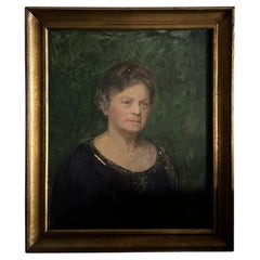 Portrait of a Woman, Oil on Canvas, Signed E. Derr, 1927, Norway