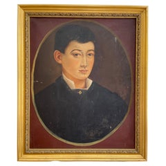 Portrait of a Young Boy, Oil on Canvas, 19th Century