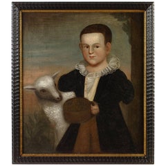 Portrait of a Young Boy with Lamb by Zedekiah Belknap