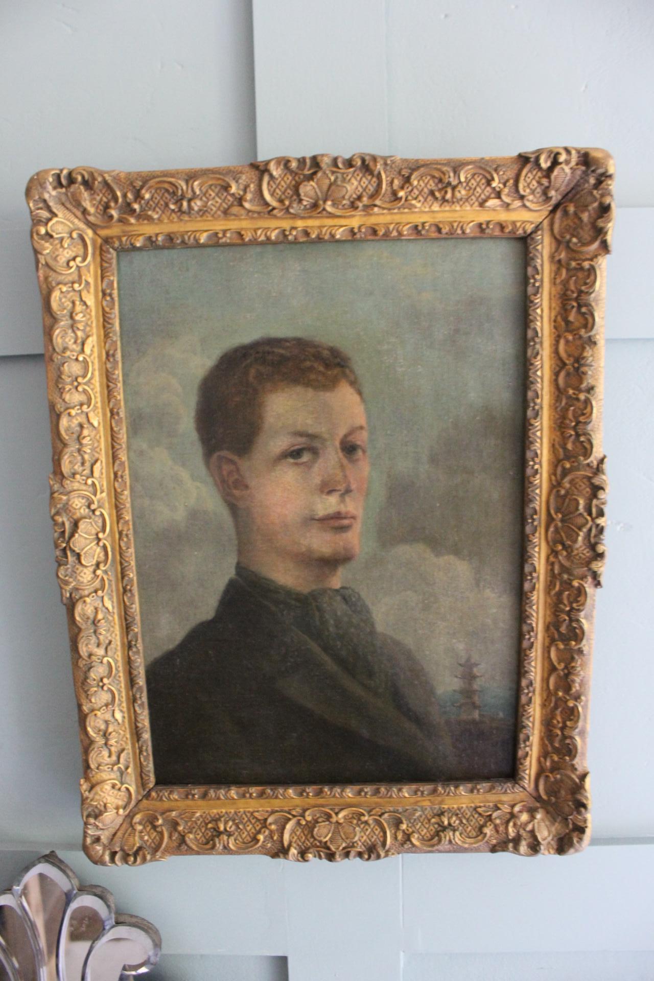 Porträt eines jungen britischen Gentleman in China Chinesische Exportschule, um 1920 (Chinesischer Export) im Angebot