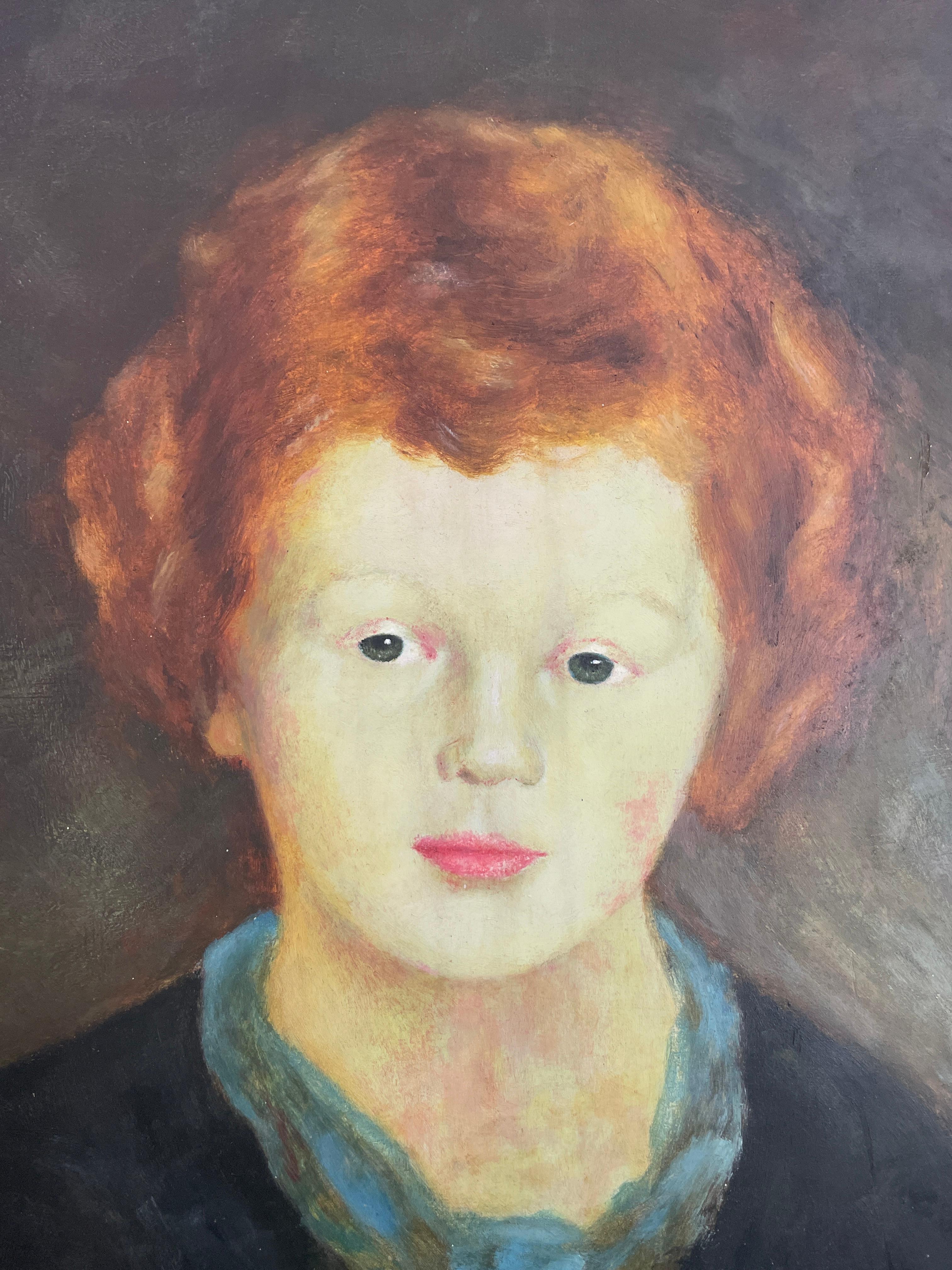 Portrait of a Young Child by E. Shulz
Oil paint on board.