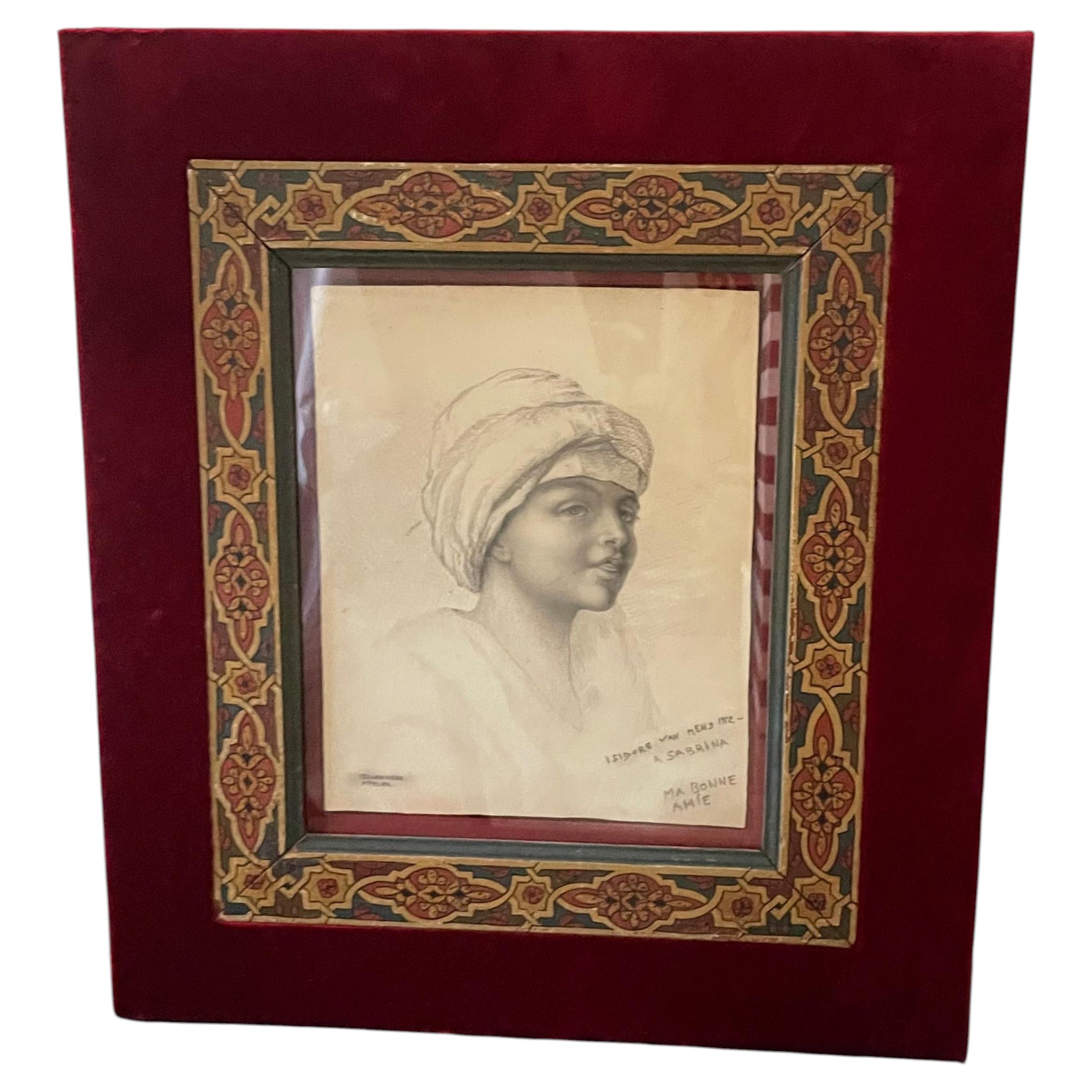 « Portrait d'un jeune garçon égyptien », par Isidore Van Mens, Égypte, 1912. en vente