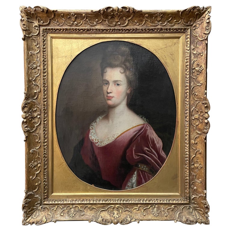 Portrait of a Young Lady, 18th Century For Sale