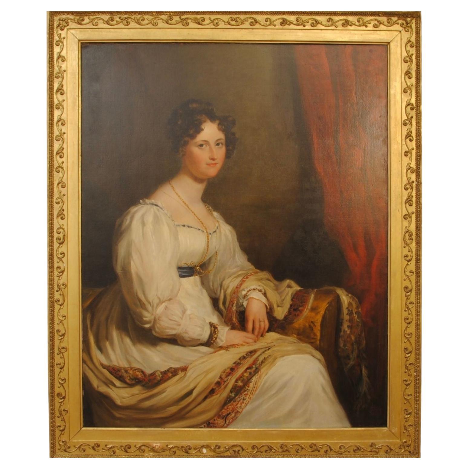 Porträt einer jungen Dame von George Hayter, 1826 im Angebot