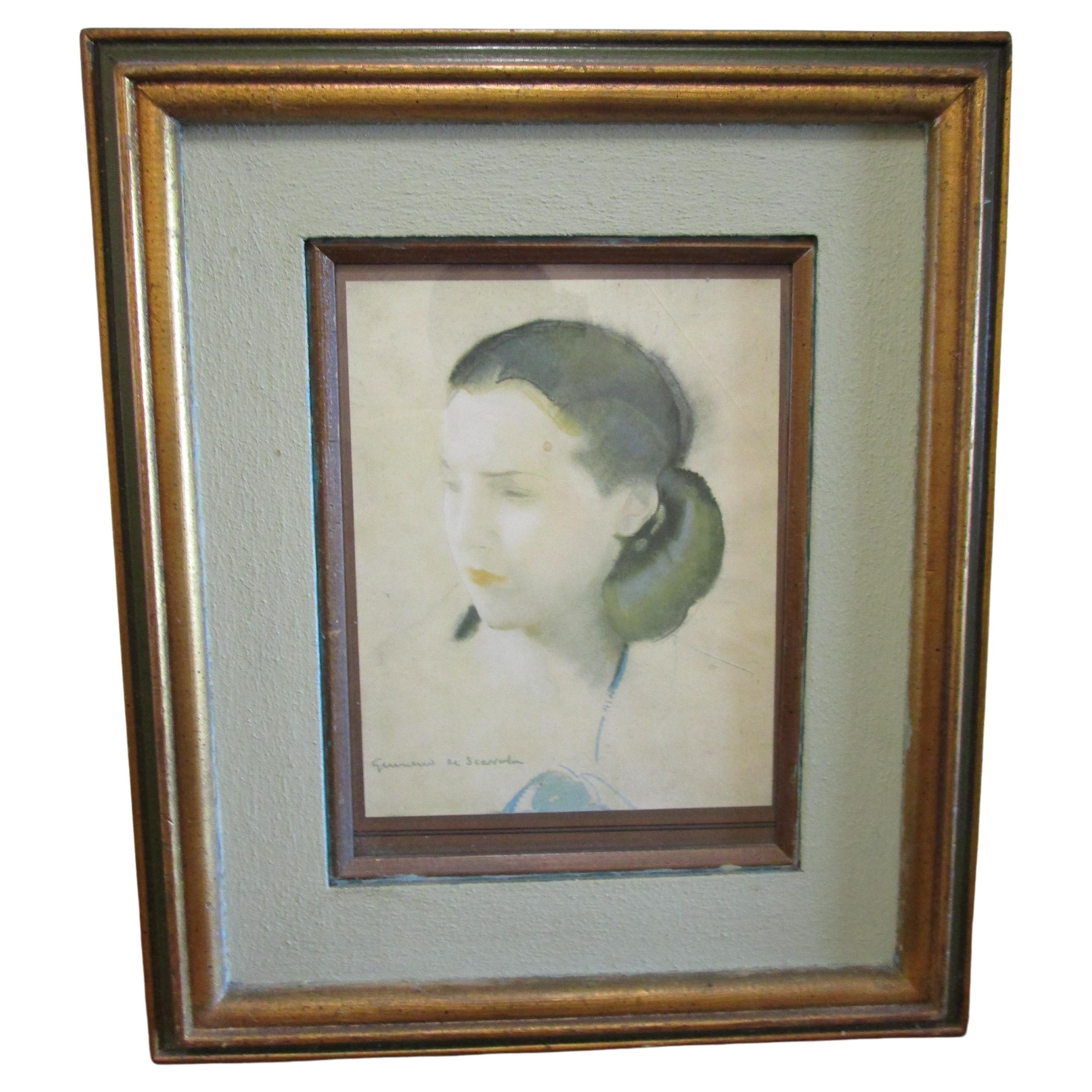 Portrait of a Young Lady with Brown Hair, Lucien-Victor Guirand de Scevola  For Sale