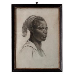Portrait of a Young Man in an Original Period Frame with Old Glass