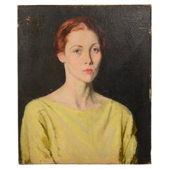 Vintage Portrait of a Young Woman by Harold Lund