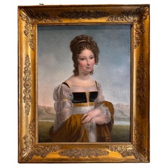Ritratto di una giovane donna che porta un abito indiano, Hyacinthe Lemaire, 1817