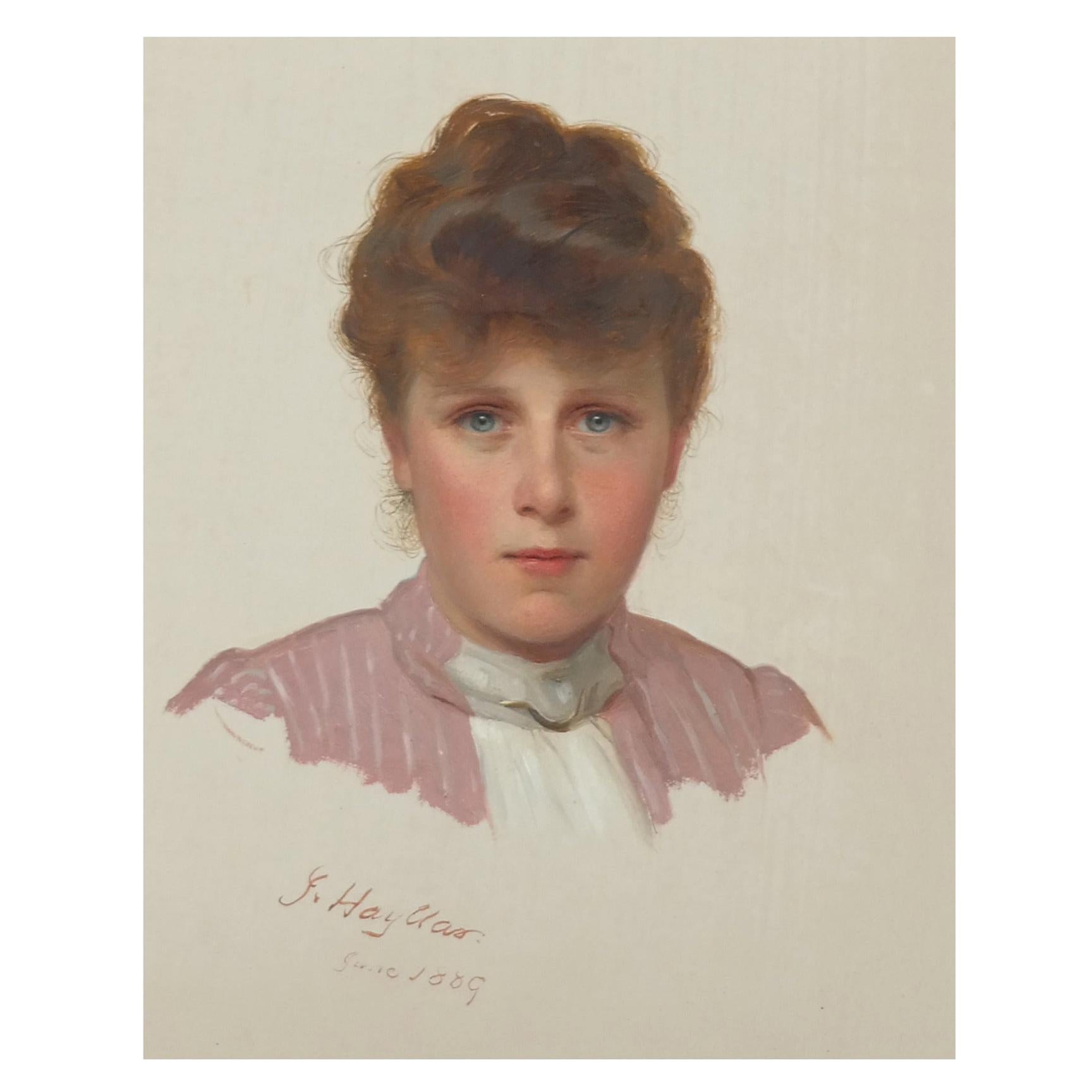 Portrait d'une jeune femme, James Hayllar