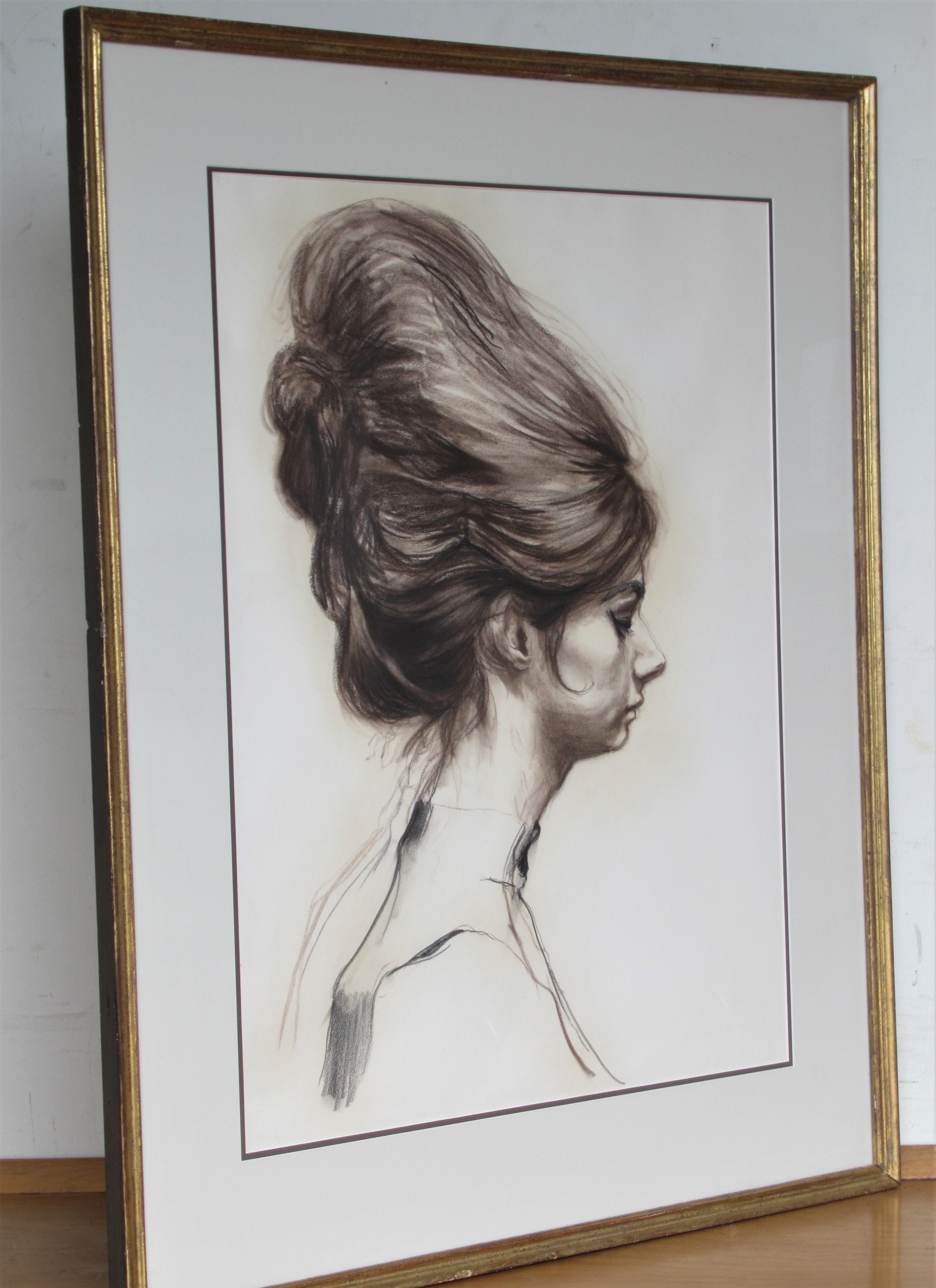 Portrait of a Young Woman with Beehive Hairdo 5