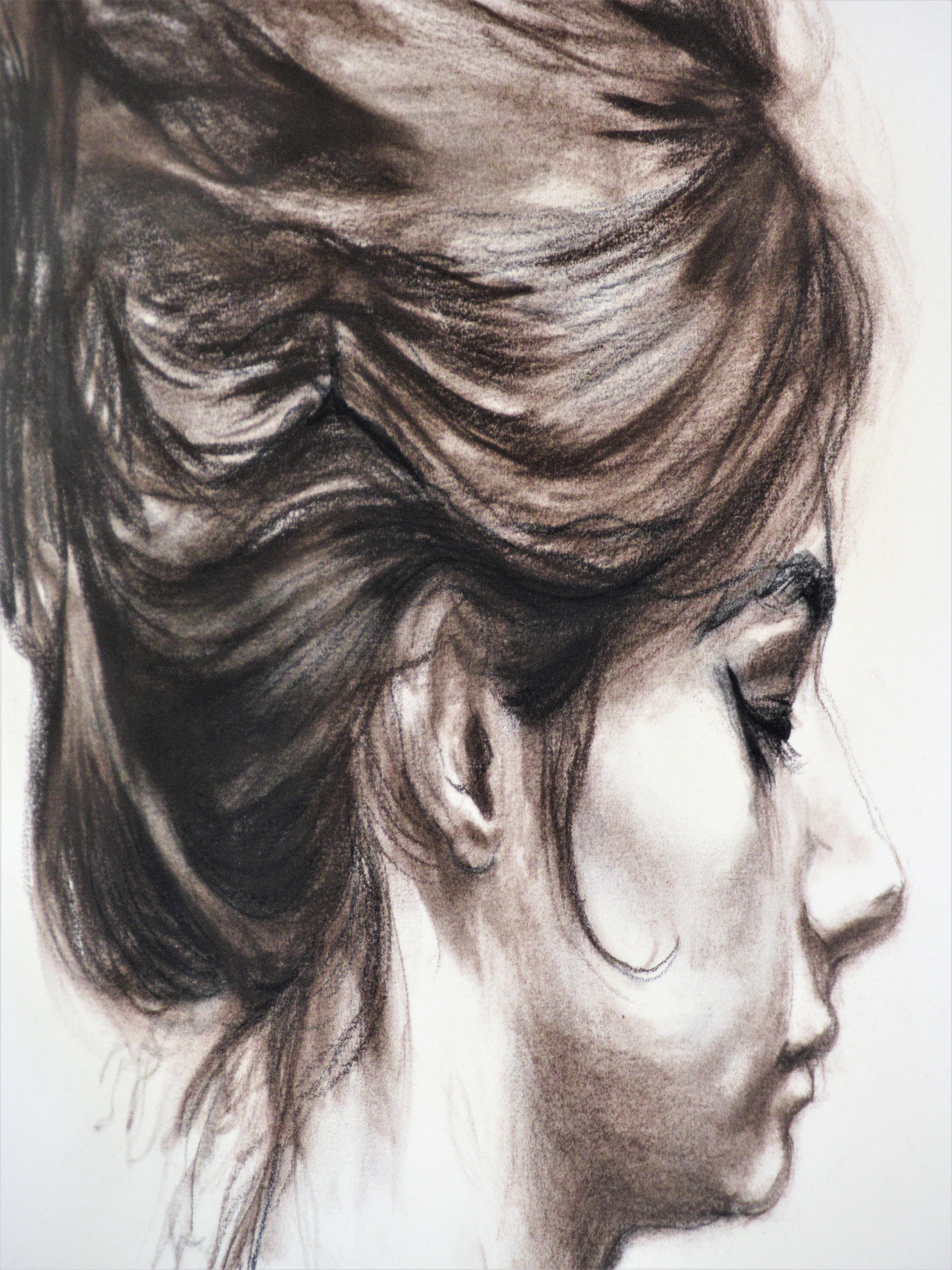 Portrait of a Young Woman with Beehive Hairdo 2