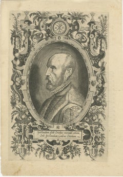 Portrait of Abraham Ortelius Engraved by Philippe Galle, first published in 1579