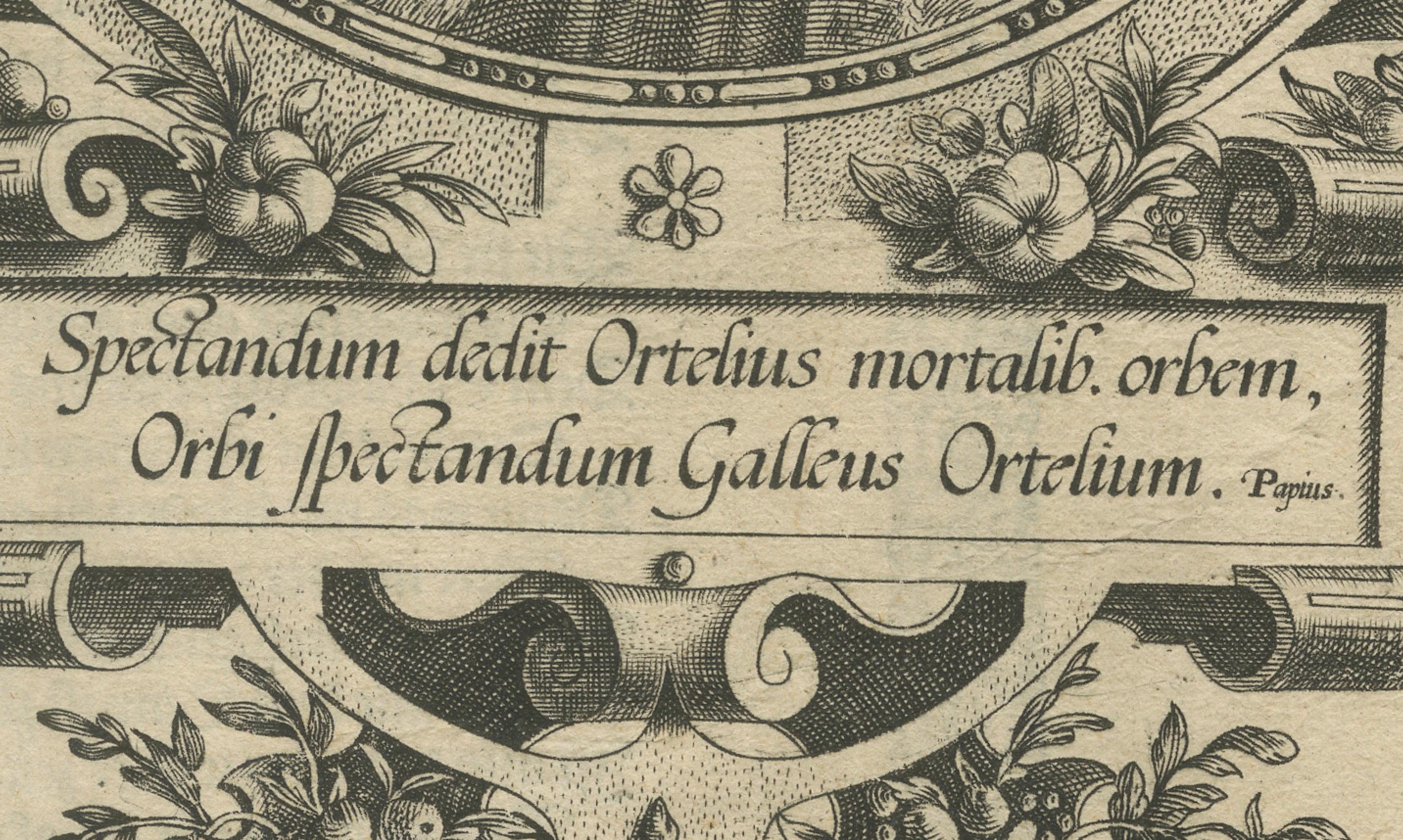 Porträt von Abraham Ortelius, gestochen von Philippe Galle, erstmals 1579 veröffentlicht im Zustand „Gut“ im Angebot in Langweer, NL