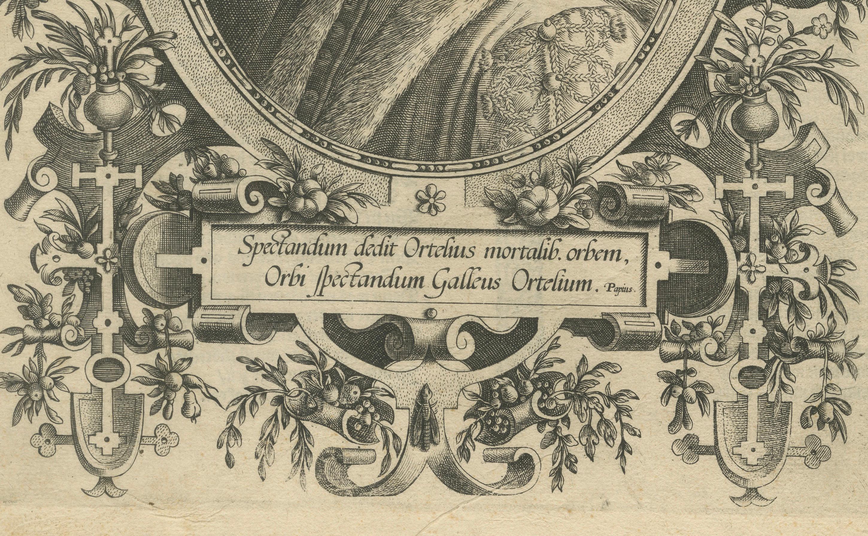 Porträt von Abraham Ortelius, gestochen von Philippe Galle, erstmals 1579 veröffentlicht (18. Jahrhundert und früher) im Angebot