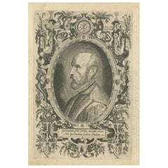 Portrait d'Abraham Ortelius gravé par Philippe Galle, publié pour la première fois en 1579