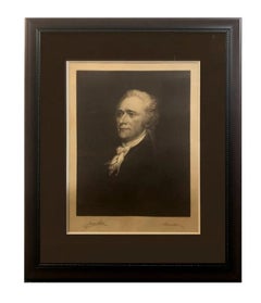 Portrait of Alexander Hamilton, Signed by Jacques Reich, Etching, Circa 1903