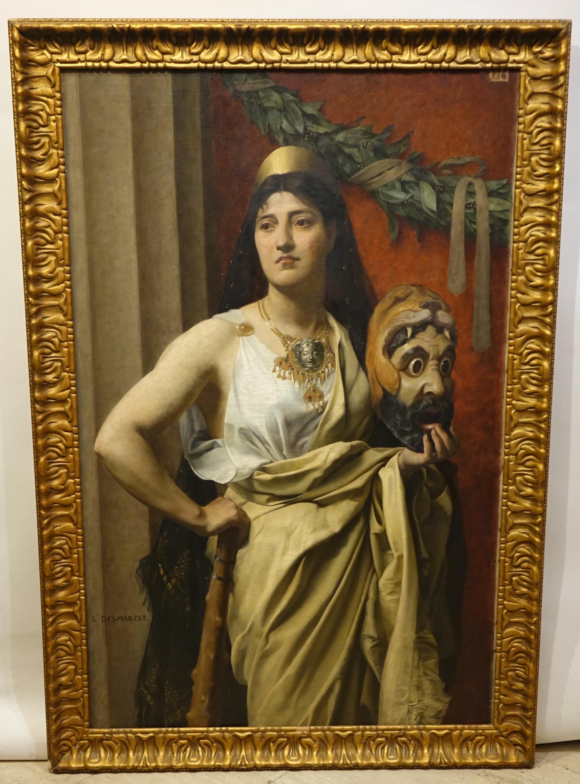 Porträt einer Schauspielerin, Louis DESMAREST, um 1890-1900 im Angebot 3