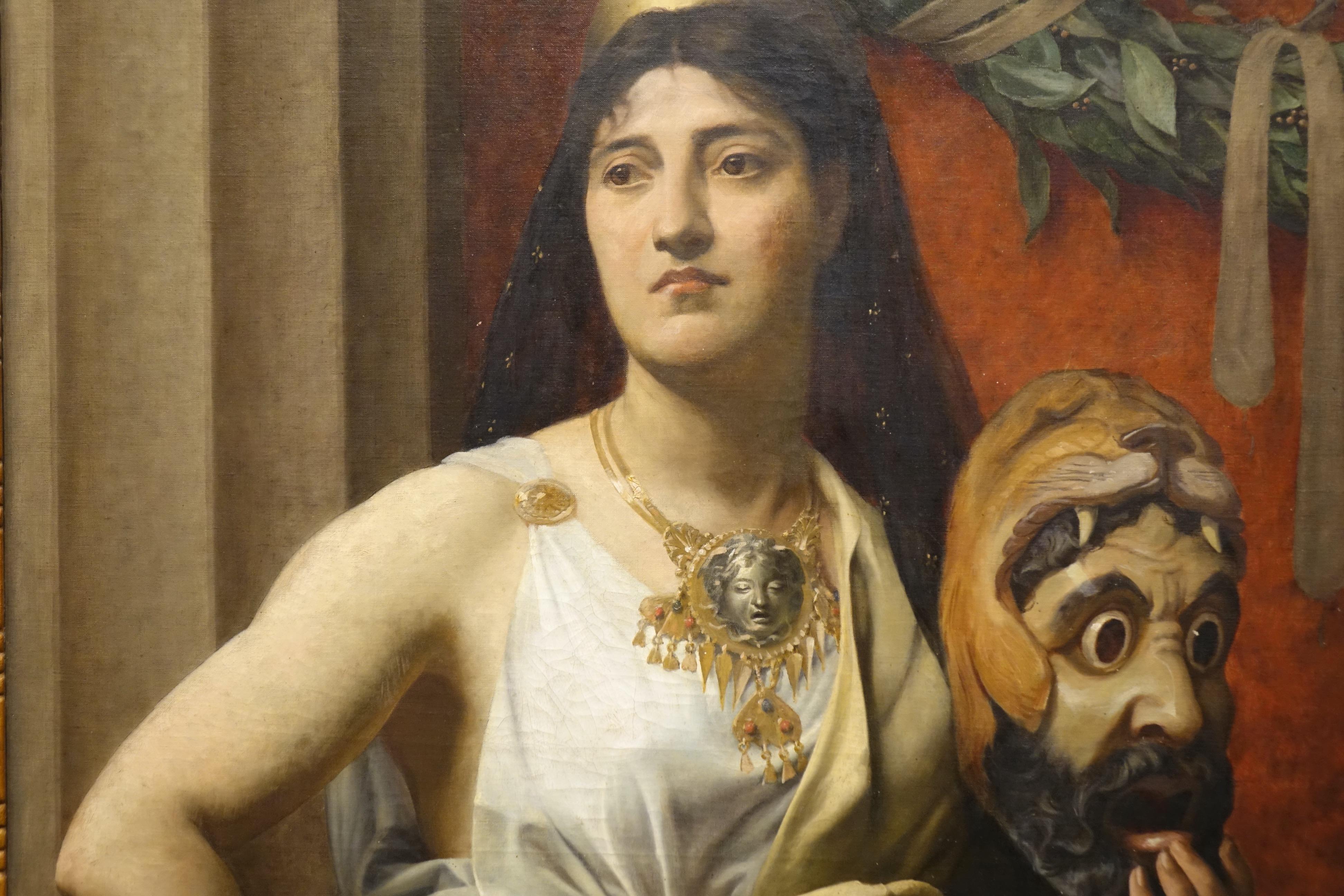 Porträt einer Schauspielerin, Louis DESMAREST, um 1890-1900 (Leinwand) im Angebot