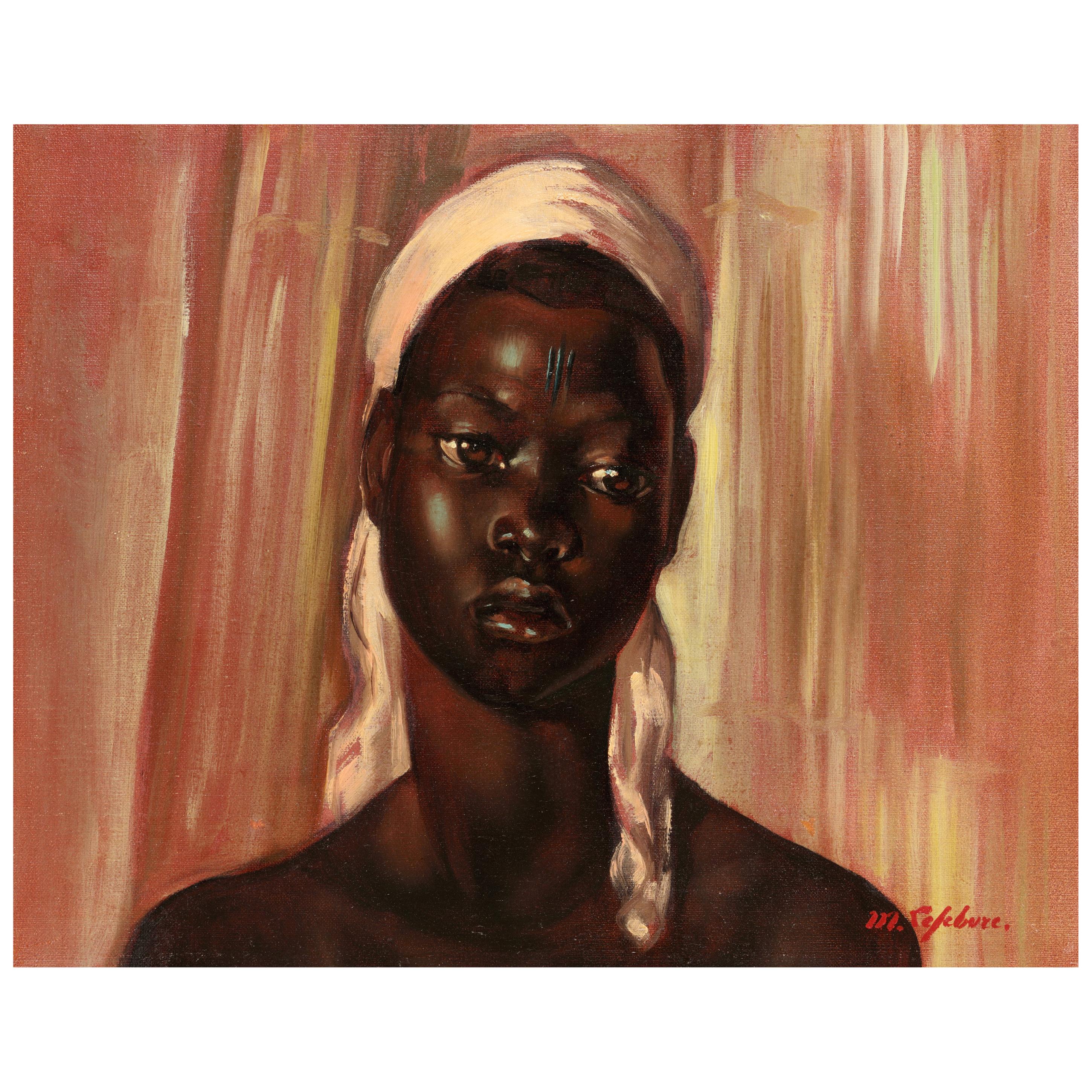 Portrait of an African Woman, Madeleine Lefebvre, Congolese/Mutshioko, 1946