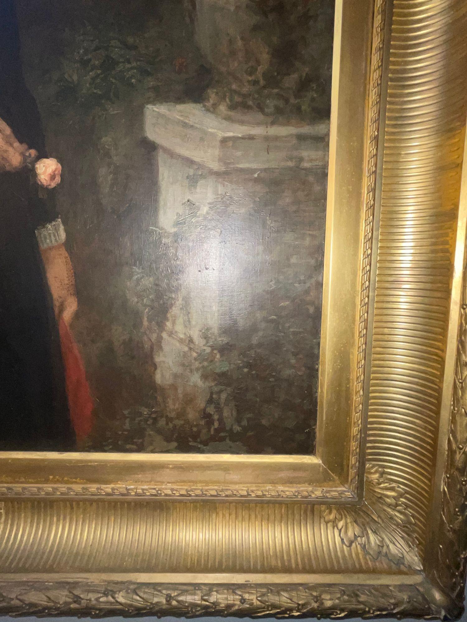 Porträt einer eleganten französischen Dame. 19. Jahrhundert. im Angebot 2