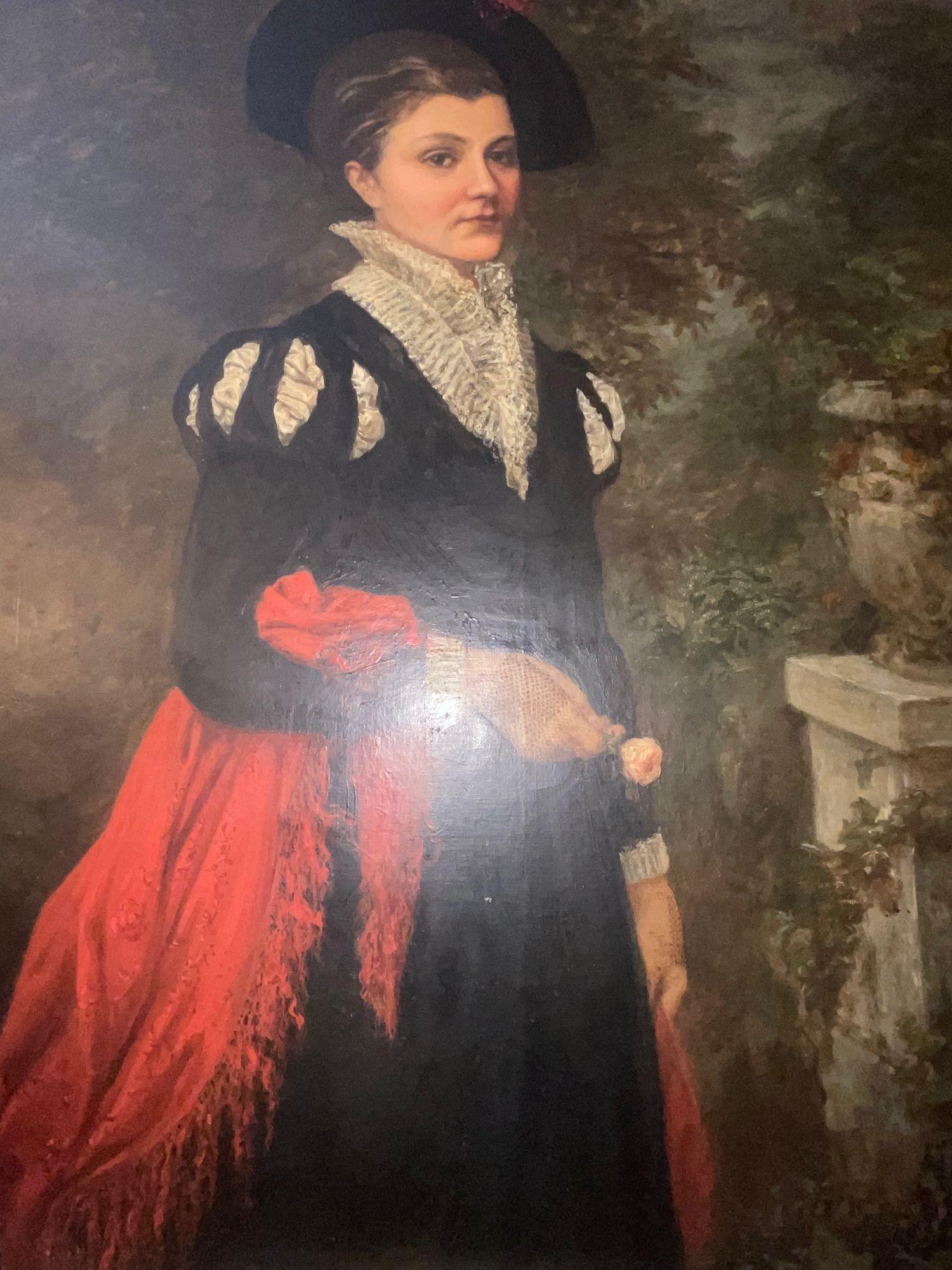 Porträt einer eleganten französischen Dame. 19. Jahrhundert. im Zustand „Gut“ im Angebot in Los Angeles, CA