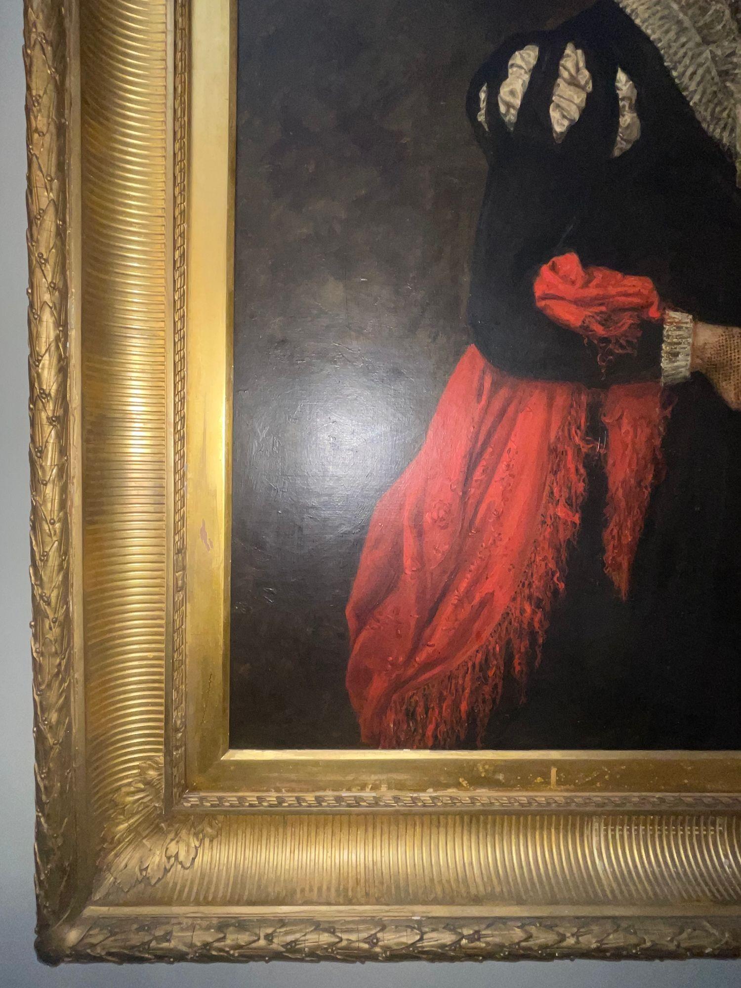 Porträt einer eleganten französischen Dame. 19. Jahrhundert. im Angebot 1