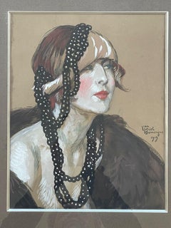 Porträt einer eleganten Frau von Jean-Gabriel Domergue